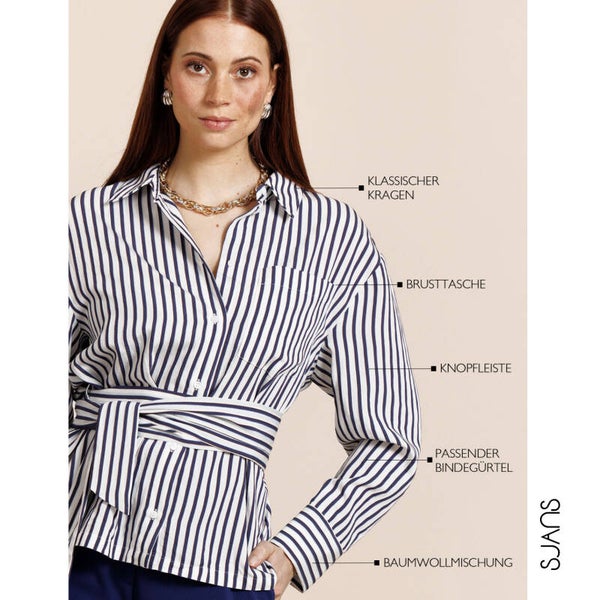 Studio Anneloes 'Jada poplin stripe' Blouse