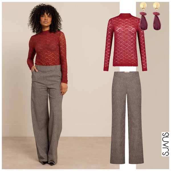 Studio Anneloes 'Lexie tweed look' Trouser