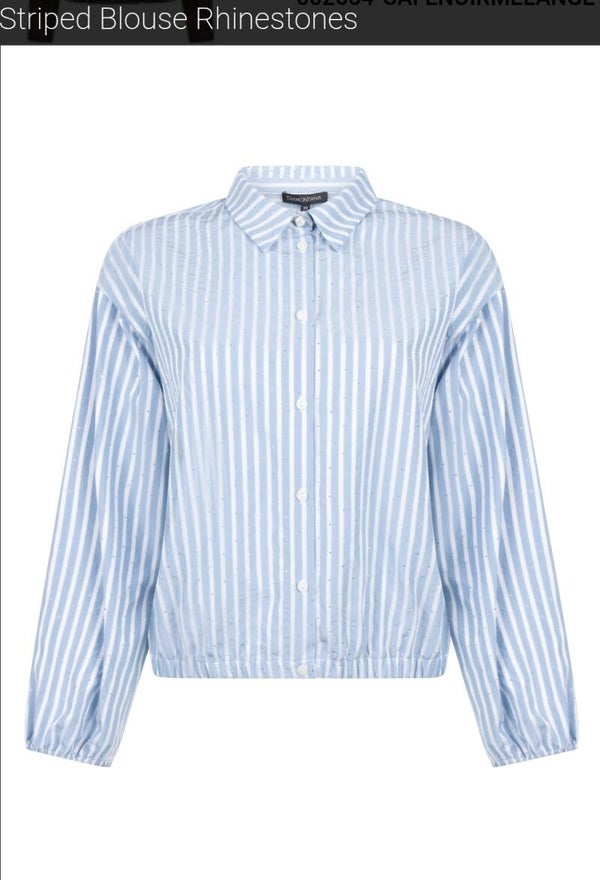 Tramontana 'Candy' striped blouse rhinestones