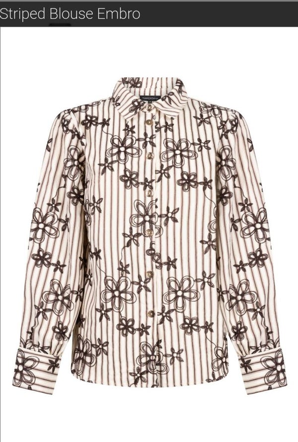 Tramontana 'Caia' striped blouse embro