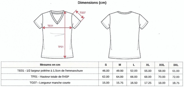 T-shirt femme col V — coton bio, coupe cintrée