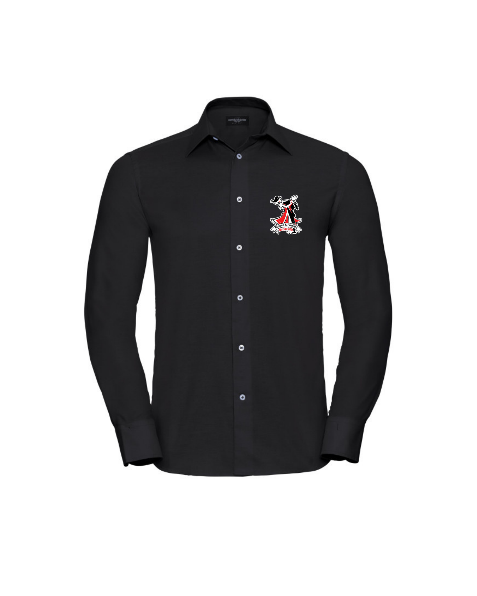 Chemise Oxford homme — coupe cintrée, col italien