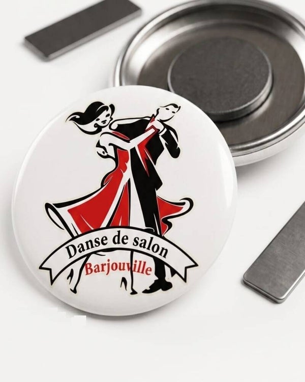 Pin's magnétique aux couleurs de la section — Ø 5,6 cm