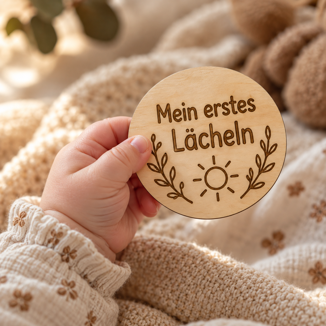 Baby Meilensteine aus Holz