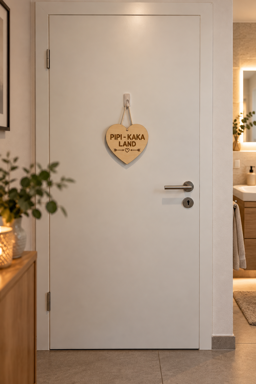 Pipi Kaka Herz WC Schild