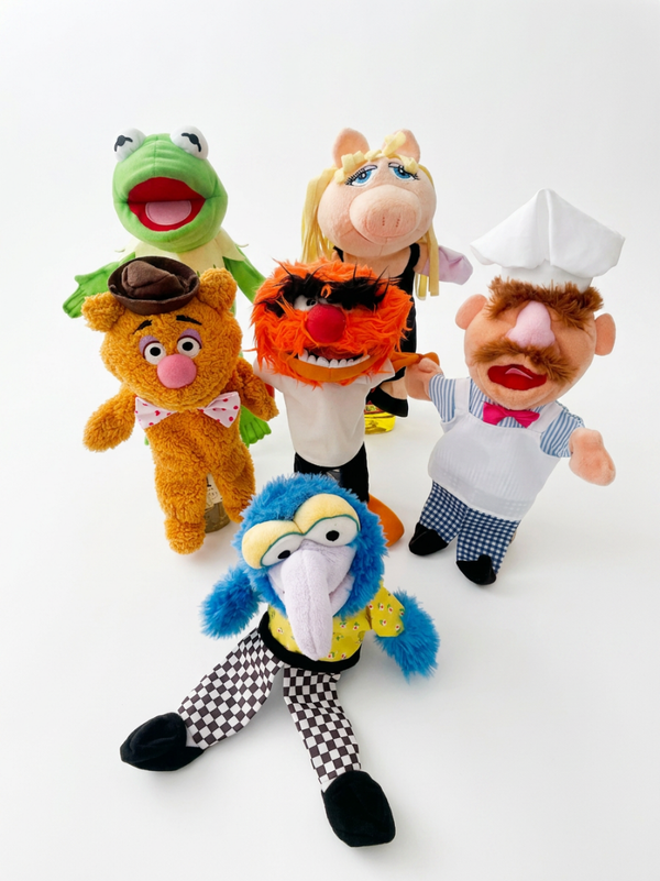Muppetshow handpoppen - Kermit, Miss Piggy, Fozzy, Gonzo …