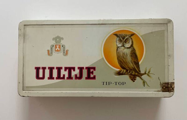 75 jaar oud blik Tip Top vintage sigarenblik UILTJE