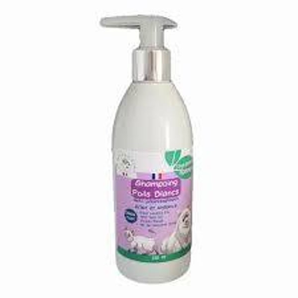 Shampoing chien et chat poils blancs
