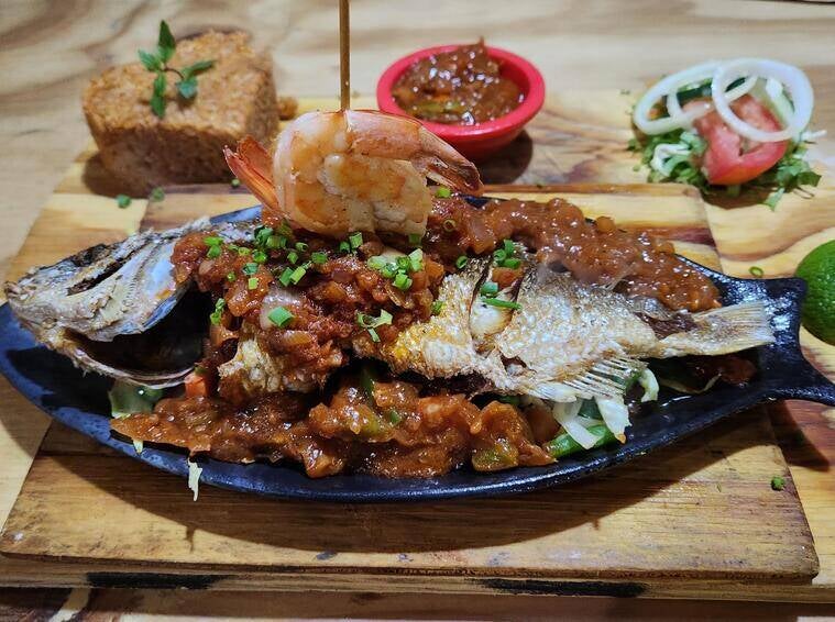 Full Fish with African spicy sauce