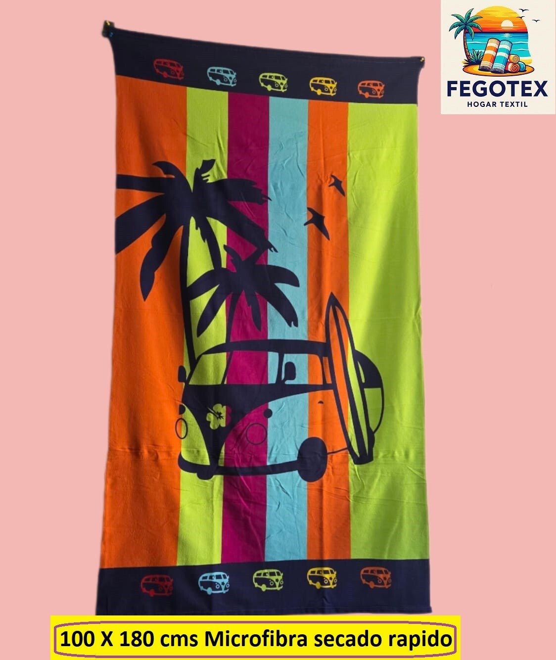 Toalla Playera microfibra 100 x 180