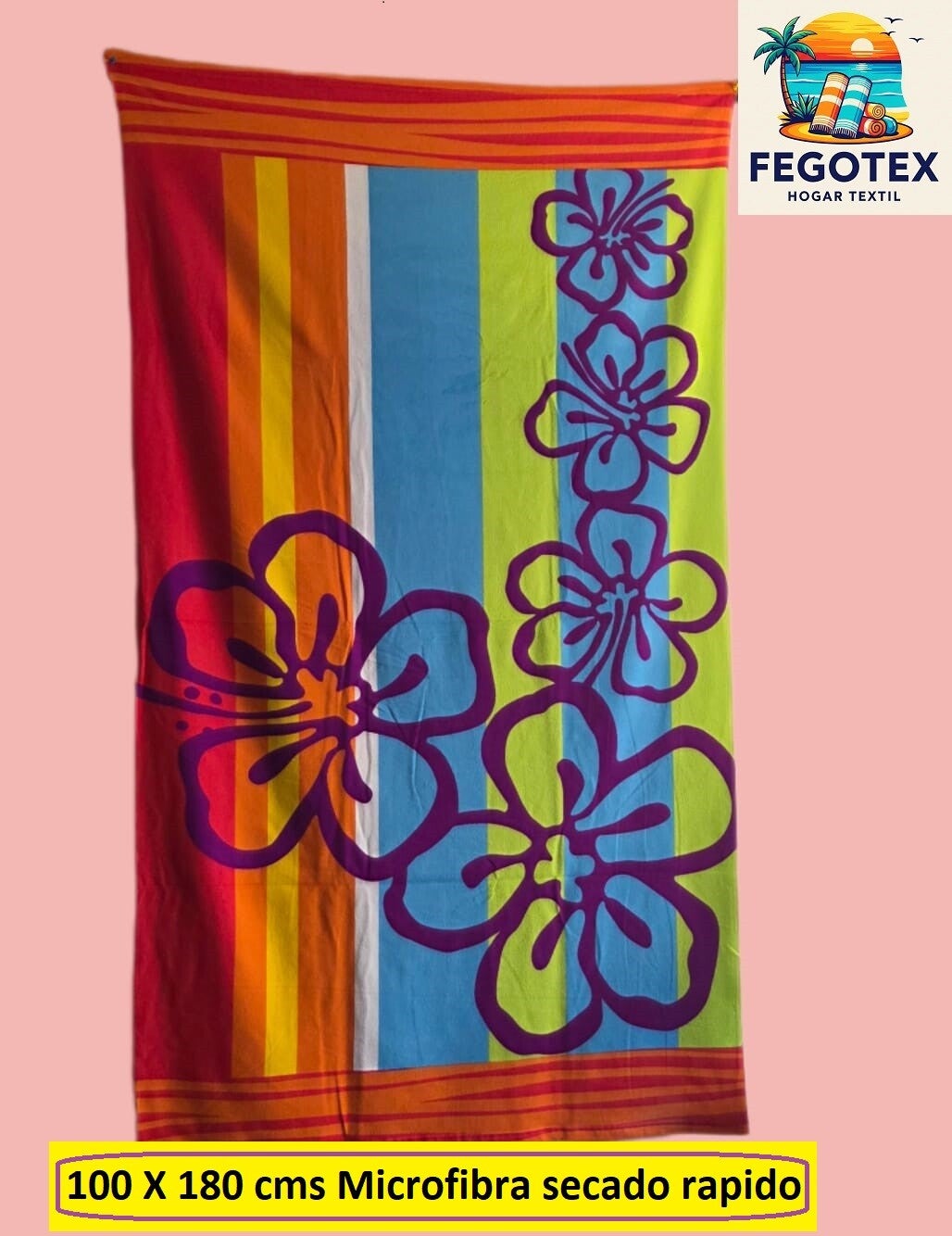 Toalla Playera microfibra 100 x 180