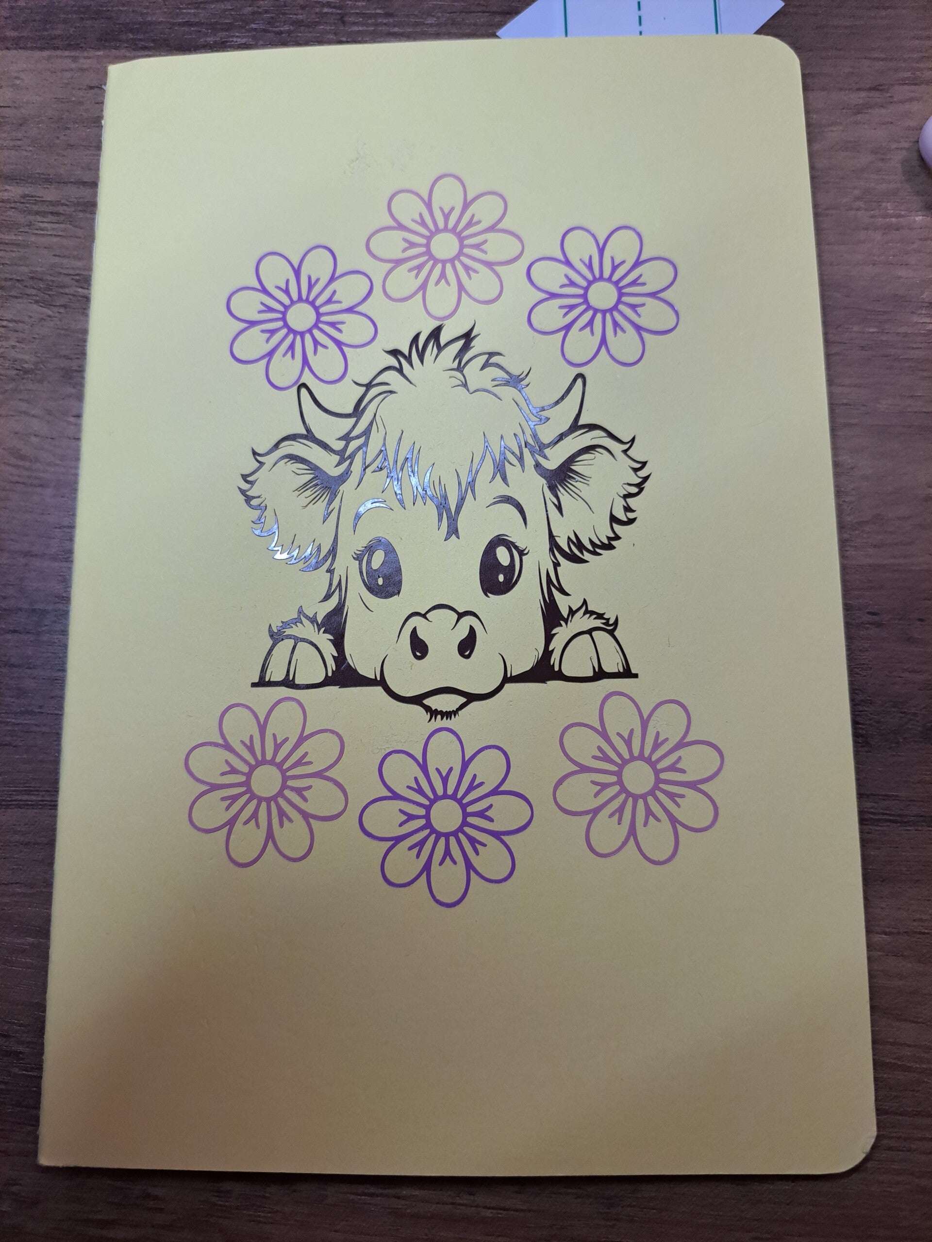 Highland cow note book