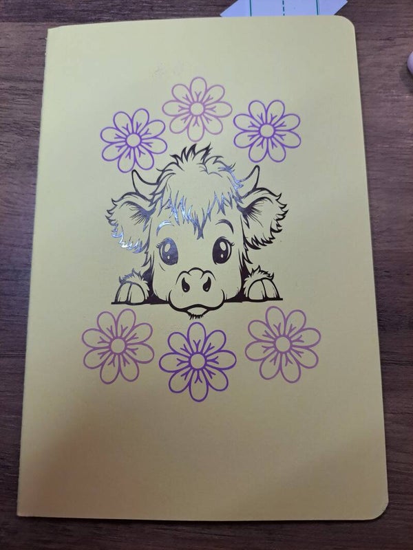 Highland cow note book