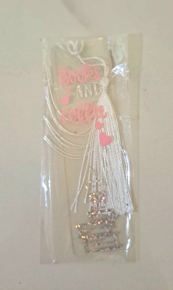 Books and coffe keyring