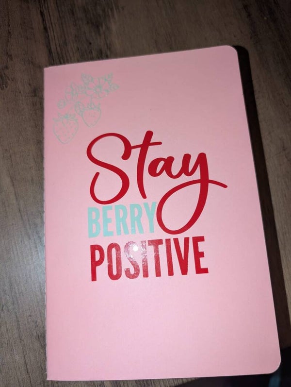 Stay berry positive note book