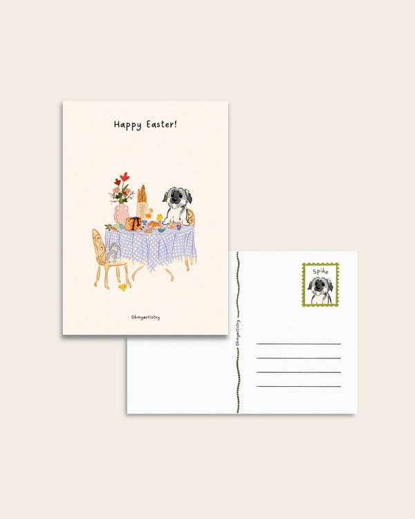 Personalised postcard “Easter brunch”