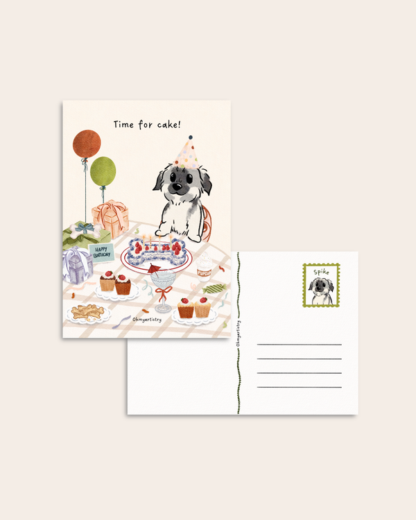 Personalized postcard “Time for cake!”