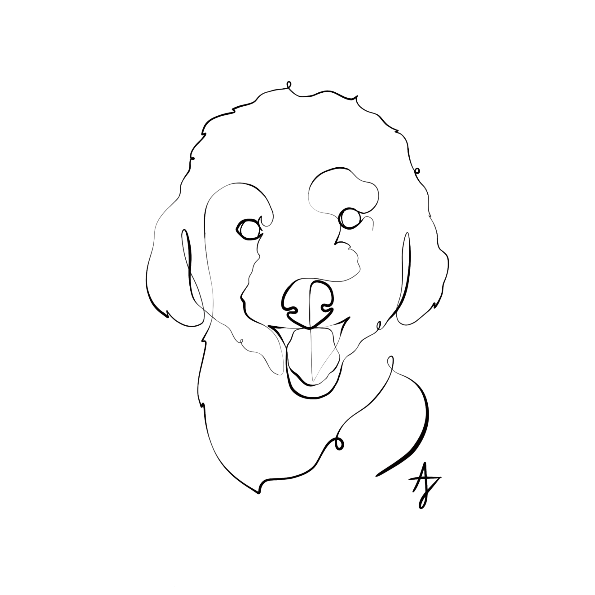 One line portrait