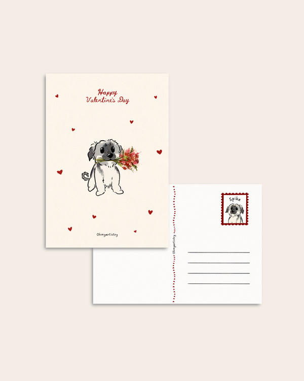 Personalized postcard “Valentine’s Day flowers”