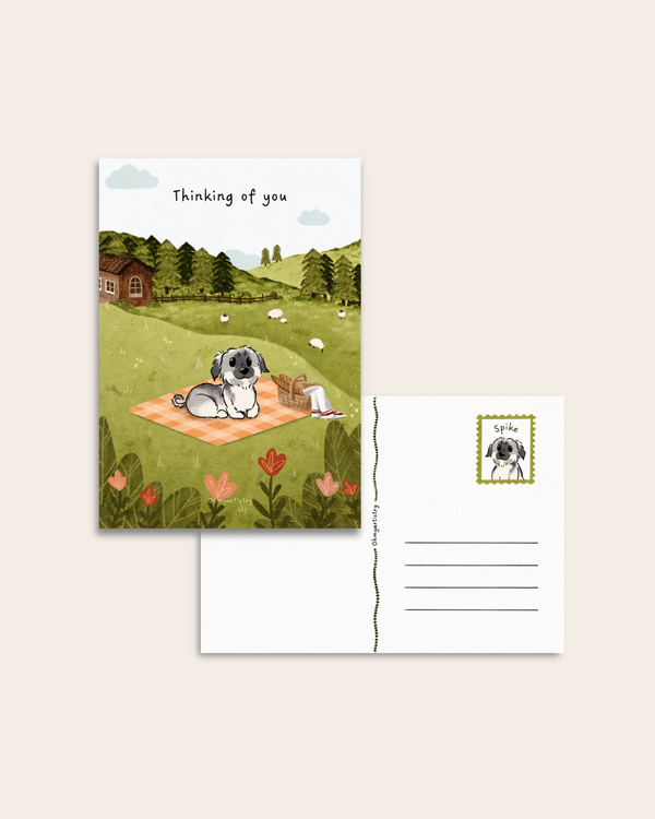 Personalized postcard “Thinking of you”