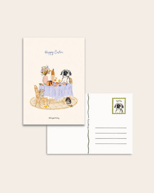 Personalized postcard “Easter brunch”