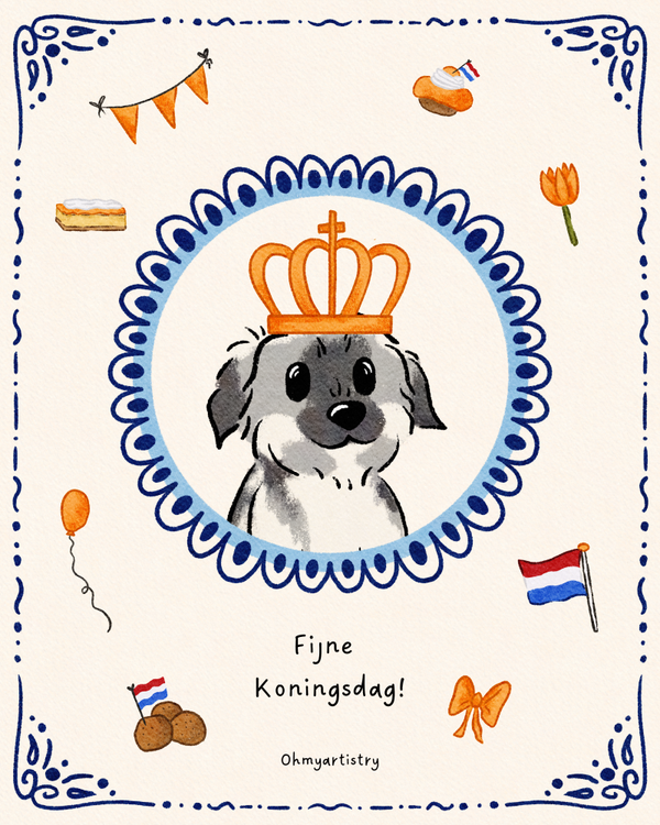 King’s Day digital cartoon
