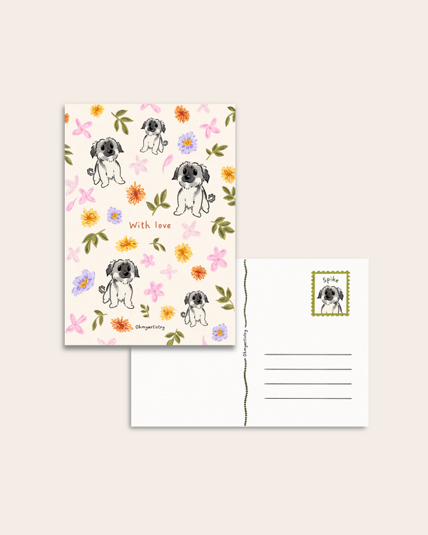 Personalized postcard “With love”