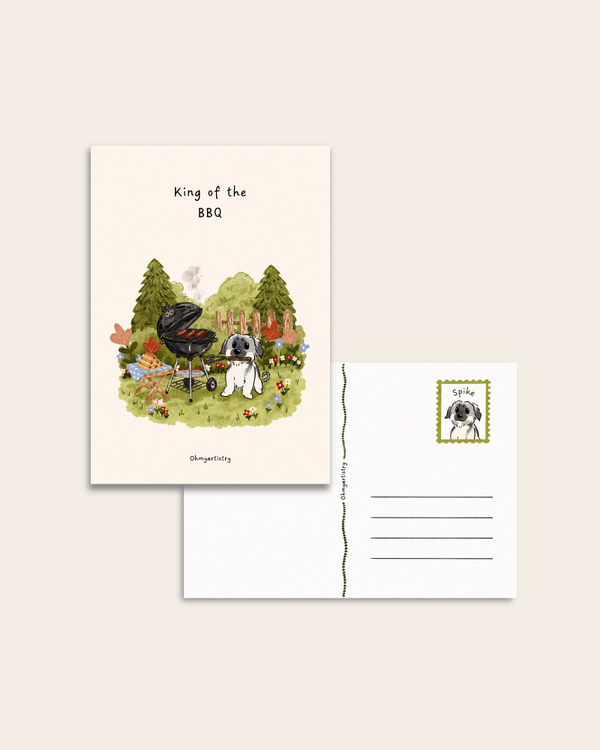 Postcard “BBQ King”