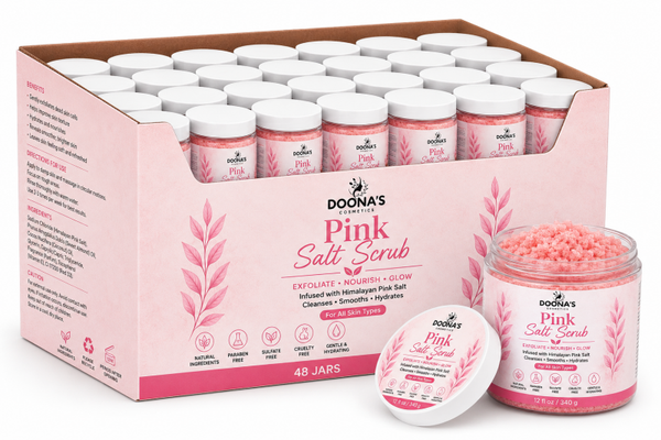 Doona's Pink Salt Scrub,12 oz / 340 g,48 JARS INSIDE