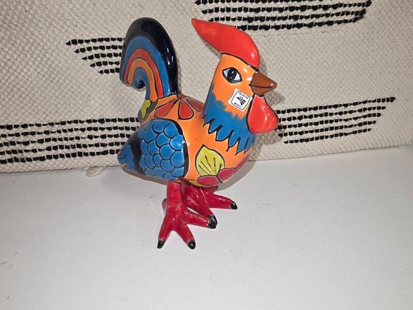 Rooster Multicolor Talavera from Guanajuato