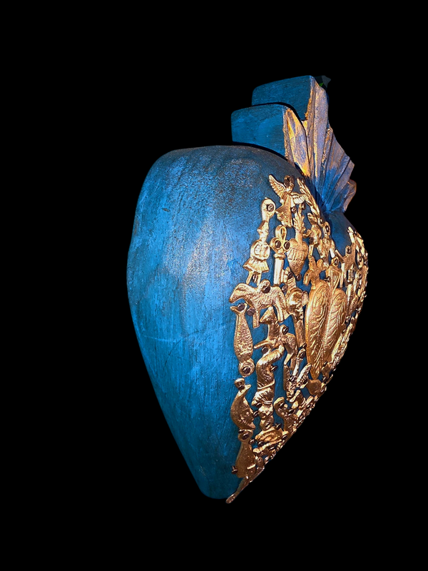 Deep Aqua Marine Miracle Heart