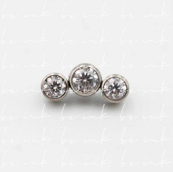 TN323 – Titanium 3-CZ Cluster Top (Model 3)