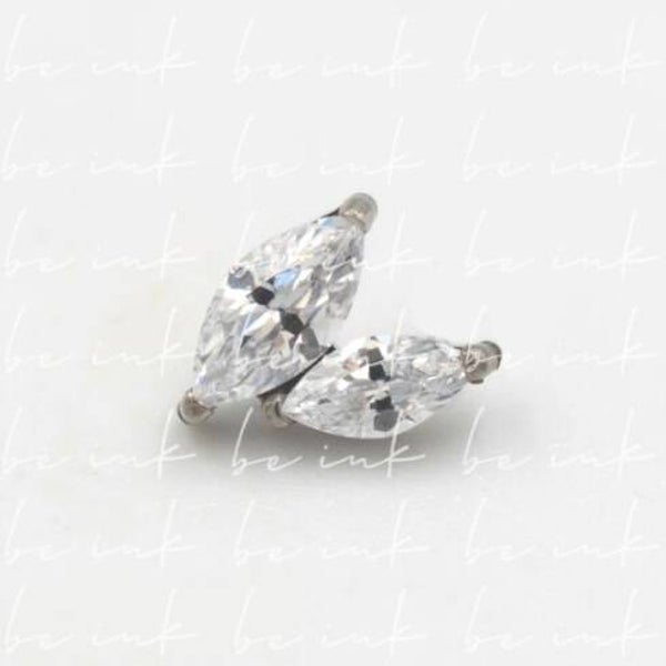 TN690 – Titanium Double Navette CZ Top