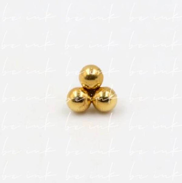 TN298 Titanium PVD Gold Trinity Balls Top