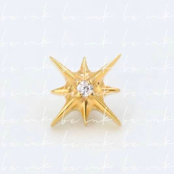 TN1064-1 – Titanium PVD Gold Micro Star Top (Model 2)