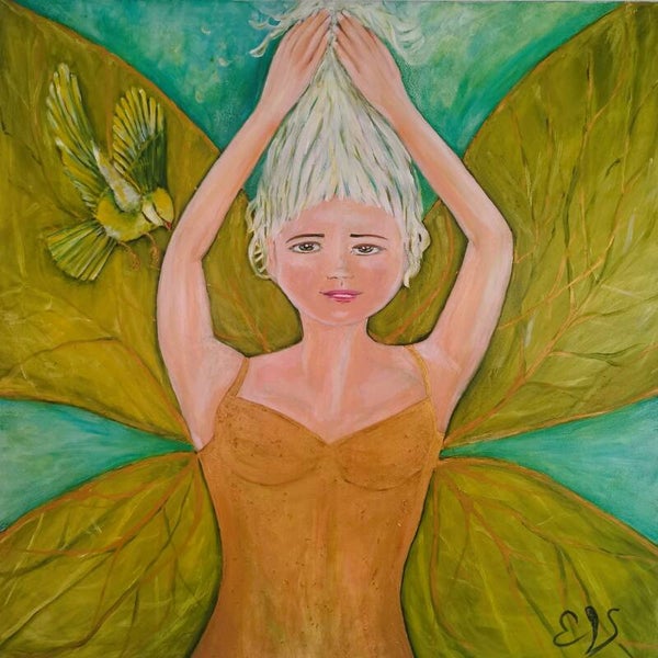 The Goddess - 100 x 100 x 3,5cm, Oil & Acryl