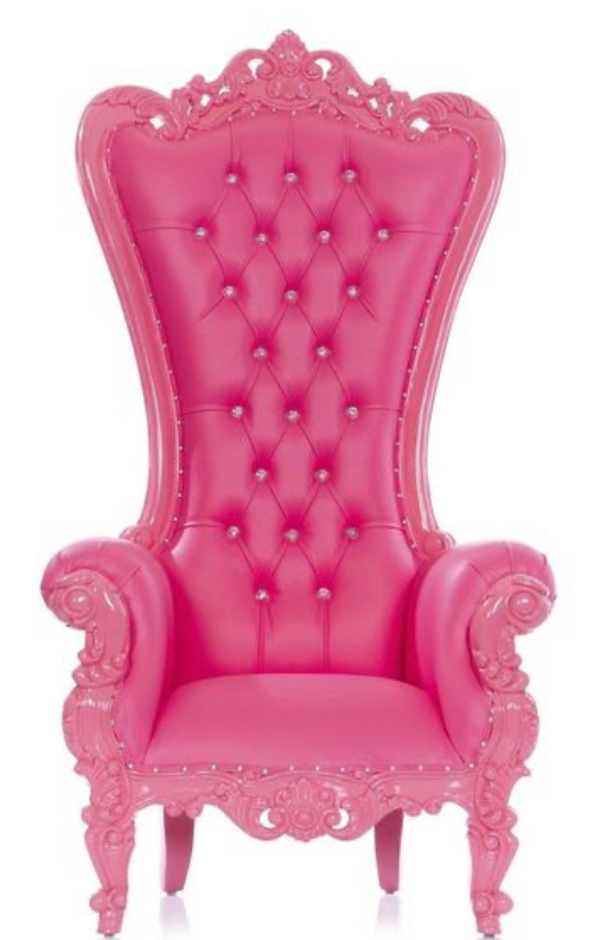 Adult Pink - Queen Throne Chair