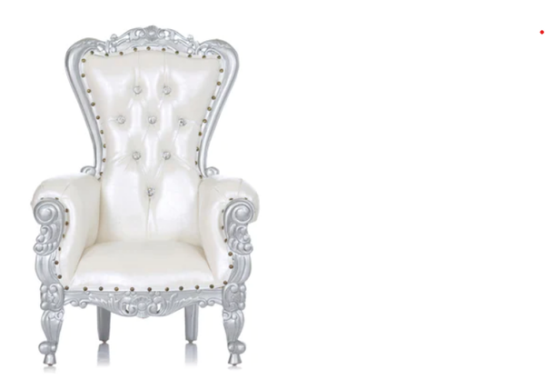 White Kids King and Queen Throne chair.