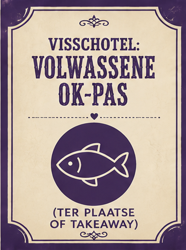 Visschotel: volwassene: OK-pas (ter plaatste of takeway)