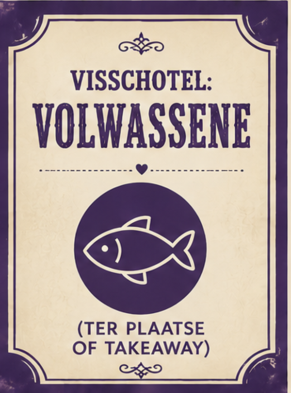 Visschotel: volwassene (ter plaatse of takeaway)