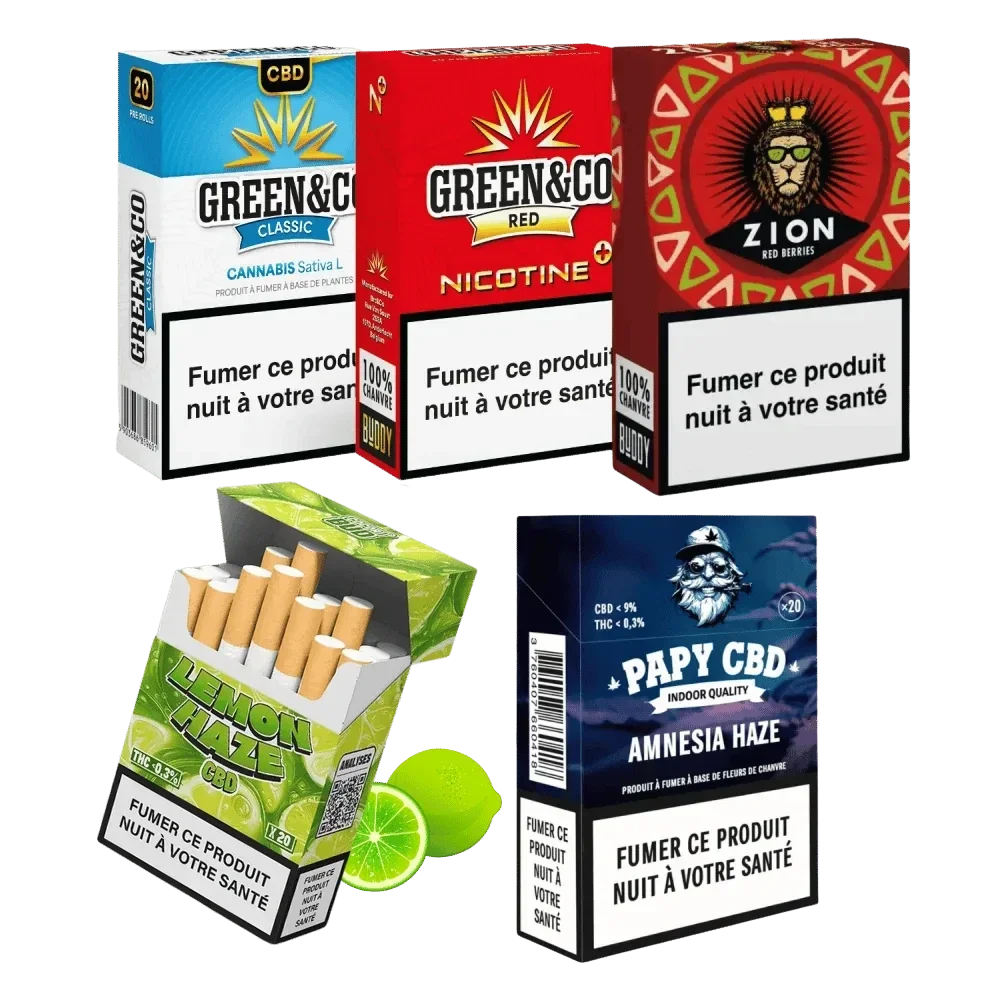 5 Cigarettes CBD Premium - Pack Découverte 2