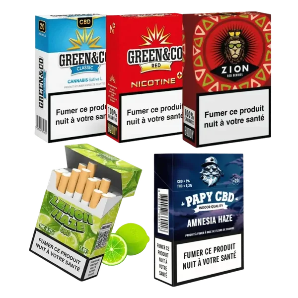 5 Cigarettes CBD Premium - Pack Découverte 2