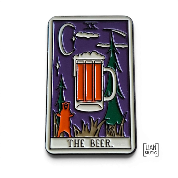 'The Drinks' tarot card pins drankjes speld
