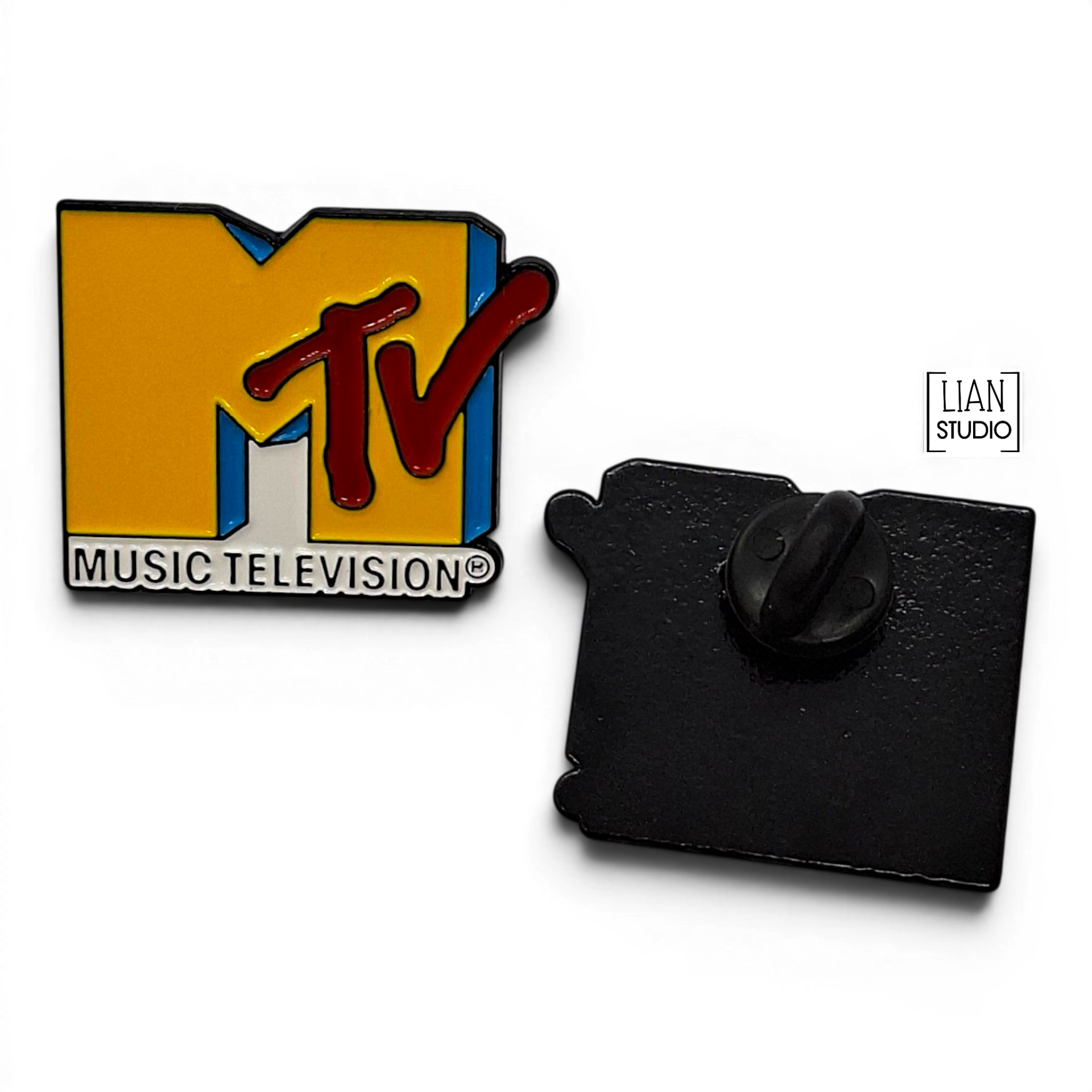 Music tv Colourblock pin