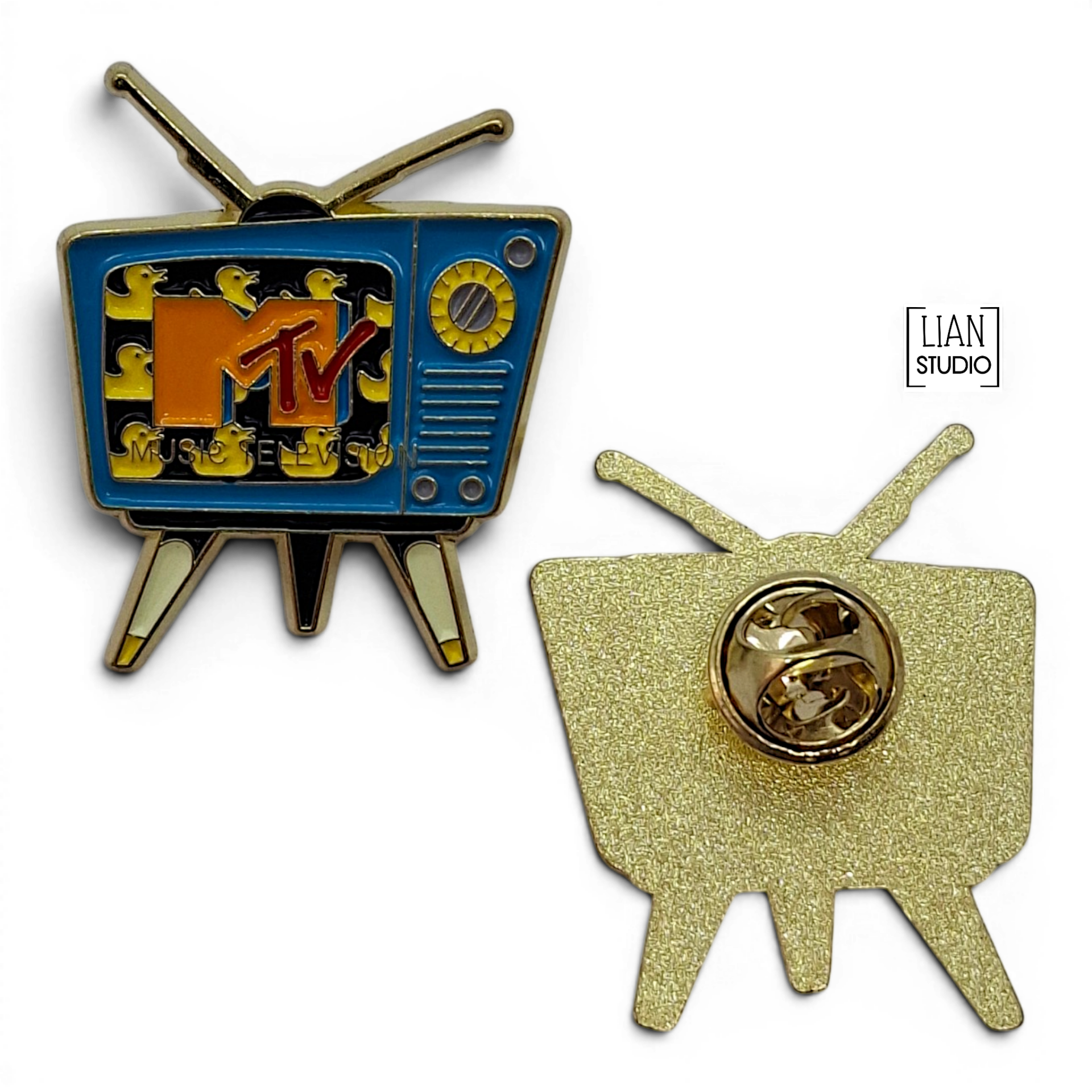 Retro Music televisie Duckies pin