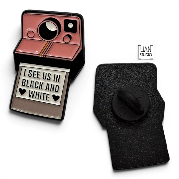 BAW polaroid photo pin