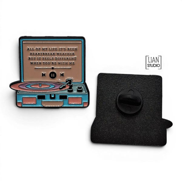 Pickup lp platenspeler retro pin 🪩