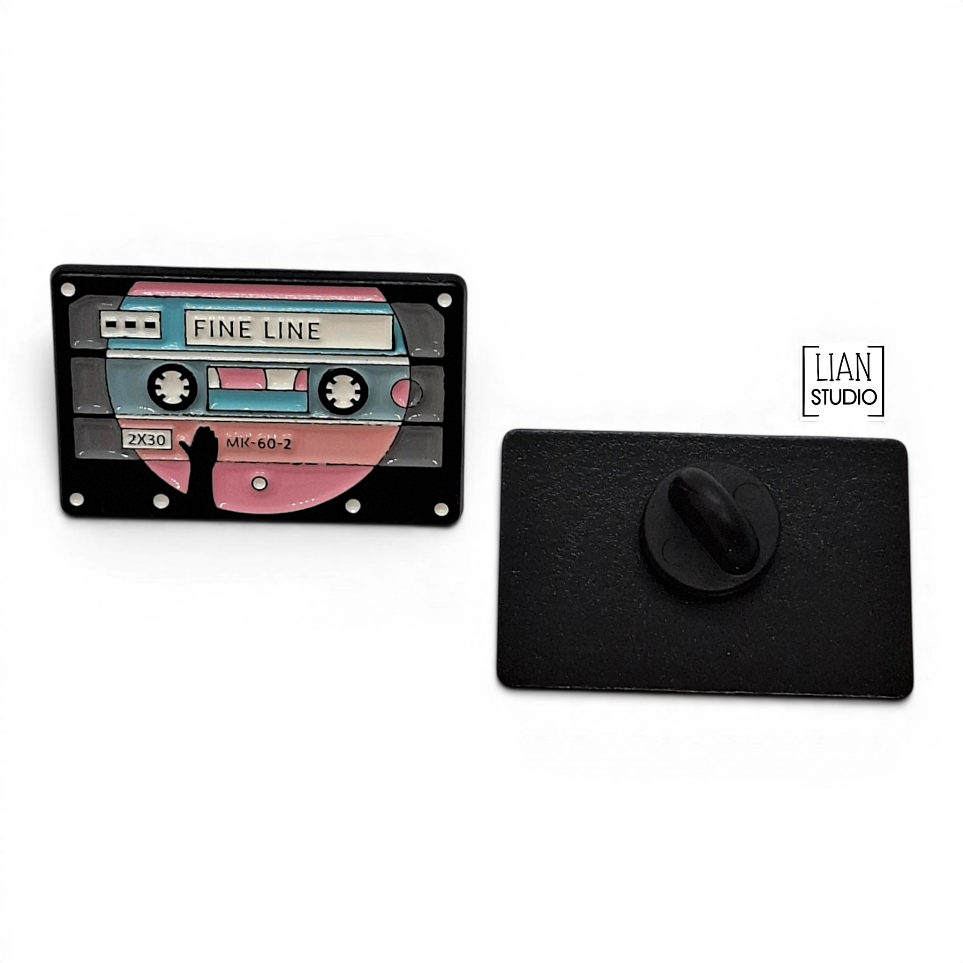 Fijn lijntje Audio Cassettebandje pin