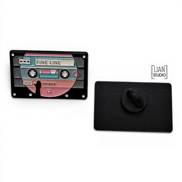 Fijn lijntje Audio Cassettebandje pin