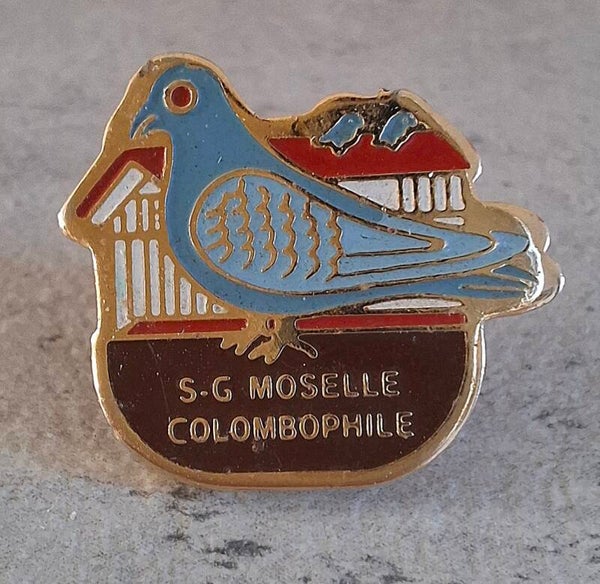 vintage pin Duif - reversspeld Moselle